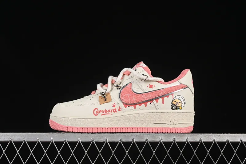 All categories Nk Air Force 1 Air Force series Nk Air Force 1 Low Air Force low top Nike Air Force 1'07 Low x Capybara "Pour milkBape" Capybara series Air Force 1 low top casual sneakers LV0506-880